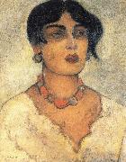 Diego Rivera Portrait of a girl oil on canvas